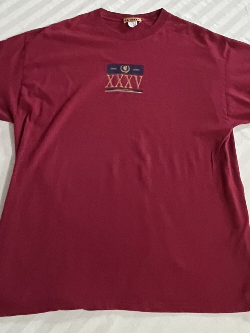 Ceasars Palace Vintage 2001 XL Mens Burgundy Short Sleeve T-shirt  VTG Y2K
